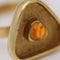 Bague 53 Bague cabochon citrine en or jaune 18 ct 58 Facettes D359543JC