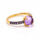 Bague 53 MIMI - Bague en or rose 18 ct avec saphirs violets et améthyste 58 Facettes D363773UZ