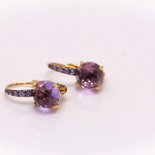 Boucles d'oreilles MIMI Milano Happy - Boucles d'oreilles en or rose 18 ct, saphirs et améthyste 58 Facettes D363774UZ