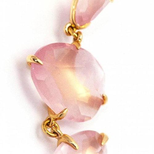 Boucles d'oreilles MIMI Milano - Boucles d’oreilles en or rose 18 ct et quartz rose 58 Facettes D363782UZ