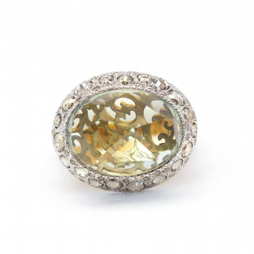 Bague 54 Pomellato Tango - Bague en or blanc et rose 18 carats avec diamants 58 Facettes D362795SO