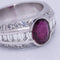 Bague 56 Bague en or blanc 18 carats avec rubis de Birmanie et diamant 58 Facettes D364213LF