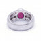 Bague 56 Bague en or blanc 18 carats avec rubis de Birmanie et diamant 58 Facettes D364213LF