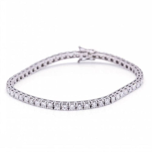 Bracelet Bracelet rivière en or blanc 18 carats et diamants taille brillant 58 Facettes D364212LF