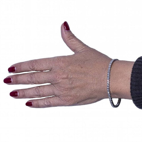Bracelet Bracelet rivière en or blanc 18 carats et diamants taille brillant 58 Facettes D364212LF