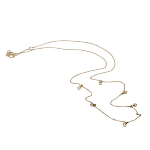 Collier Celia - Collier en or jaune 18 carats avec diamants 58 Facettes D364601GM