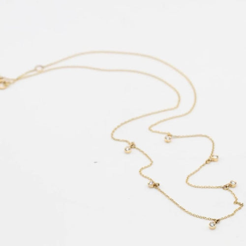 Collier Celia - Collier en or jaune 18 carats avec diamants 58 Facettes D364601GM