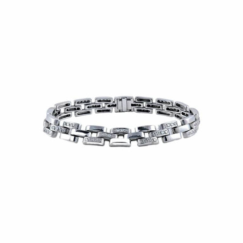 Bracelet Bracelet en or blanc 18 ct pavé de 108 diamants 58 Facettes
