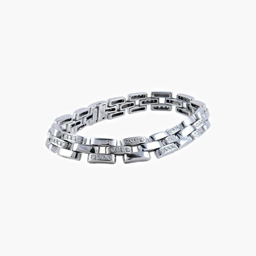 Bracelet Bracelet en or blanc 18 ct pavé de 108 diamants 58 Facettes