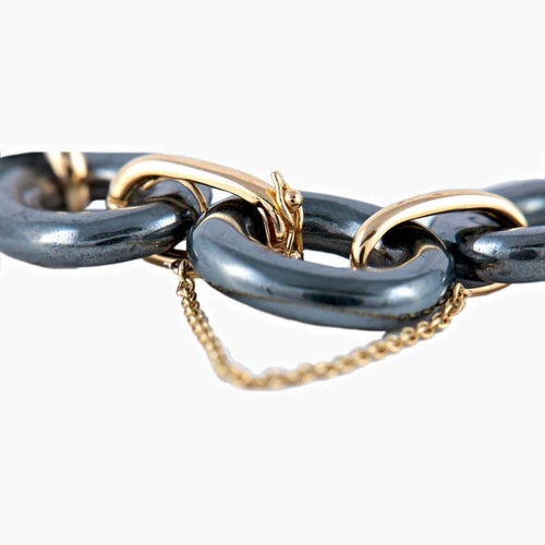 Bracelet Bracelet en or jaune 18 ct et hématite 58 Facettes