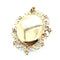 Pendentif Napoléon III - Pendentif porte-photo en or jaune 18 ct et perles 58 Facettes