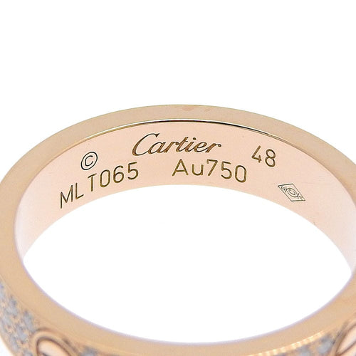 Bague 48 Cartier Love - Bague alliance pavée de diamants en or jaune 18K 58 Facettes txo8f8