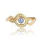 Bague 58 Bague ancienne tourbillon en or jaune 18 carats et saphir 58 Facettes 03-129A