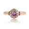 Bague 56 Bague ancienne - Saphir rose et diamants taille rose en or rose 18 carats 58 Facettes CV138