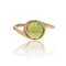 Bague 51 Bague cabochon en or jaune 18 carats et péridot 58 Facettes 24-337B