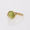 Bague 51 Bague cabochon en or jaune 18 carats et péridot 58 Facettes 24-337B