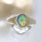 Bague 61 Bague jonc en or jaune 18 carats avec opale cabochon 58 Facettes 24-368