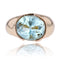 Bague 53 Bague jonc en or jaune 18 carats avec topaze bleue 58 Facettes 24-301