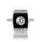 Bague 51 Bague Art déco en platine avec diamants et onyx 58 Facettes 24-283