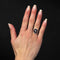 Bague 51 Bague Art déco en platine avec diamants et onyx 58 Facettes 24-283