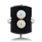 Bague 56 Bague Art déco en or blanc 18 carats, onyx et perles de culture 58 Facettes 24-014
