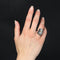Bague 56 Bague Art déco en or blanc 18 carats, onyx et perles de culture 58 Facettes 24-014