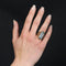 Bague 55 Bague vintage aigue-marine en or rose 18 carats 58 Facettes 23-328