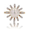 Bague 54 Bague flocon en or jaune 18 carats avec perle Akoya et diamants 58 Facettes 24-071