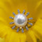 Bague 54 Bague flocon en or jaune 18 carats avec perle Akoya et diamants 58 Facettes 24-071