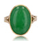 Bague 61 Bague vintage en or jaune 18 carats et jade jadéite 58 Facettes 23-323