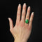 Bague 61 Bague vintage en or jaune 18 carats et jade jadéite 58 Facettes 23-323