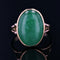Bague 61 Bague vintage en or jaune 18 carats et jade jadéite 58 Facettes 23-323