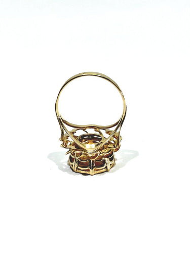 Bague 56 Bague Dos Pesos en or jaune 18 carats et pièce or 22 carats 58 Facettes 1714249