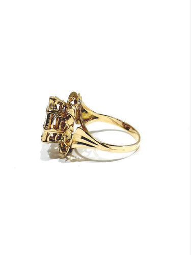 Bague 56 Bague Dos Pesos en or jaune 18 carats et pièce or 22 carats 58 Facettes 1714249