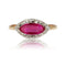 Bague 54 Bague ancienne en or jaune 18 carats et rubis de synthèse 58 Facettes 23-130