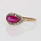 Bague 54 Bague ancienne en or jaune 18 carats et rubis de synthèse 58 Facettes 23-130