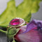 Bague 54 Bague ancienne en or jaune 18 carats et rubis de synthèse 58 Facettes 23-130