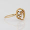 Bague 52 Bague ancienne en or jaune et rose 18 carats avec perle fine 58 Facettes 18-189B
