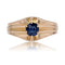 Bague 56 Bague jonc ancienne en or jaune 18 carats et saphir 58 Facettes CV95
