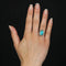 Bague 55 Bague ancienne ovale en or jaune 18 carats, platine, diamants et turquoise 58 Facettes 23-143