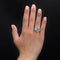 Bague 58 Bague vintage en or blanc 18 carats avec aigue-marine 12 ct 58 Facettes 23-149