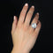 Bague 58 Bague vintage en or blanc 18 carats avec aigue-marine 12 ct 58 Facettes 23-149