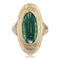 Bague 51 Bague vintage en or jaune 18 carats et tourmaline verte 58 Facettes CV87