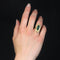 Bague 51 Bague vintage en or jaune 18 carats et tourmaline verte 58 Facettes CV87