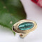 Bague 51 Bague vintage en or jaune 18 carats et tourmaline verte 58 Facettes CV87