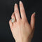 Bague 49 Bague tank rétro aigue-marine et diamants en or rose 18 carats 58 Facettes 22-624
