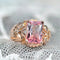 Bague 54 Bague vintage en or rose 18 carats et tourmaline polychrome 58 Facettes 23-110
