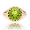 Bague 56 Bague vintage en or jaune 18 carats et péridot rond 58 Facettes 23-045