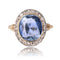 Bague 58 Bague ancienne saphir et diamants en or jaune et platine 58 Facettes 22-454