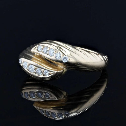 Bague 55 Bague diamants en or jaune 18 carats 58 Facettes 22-423